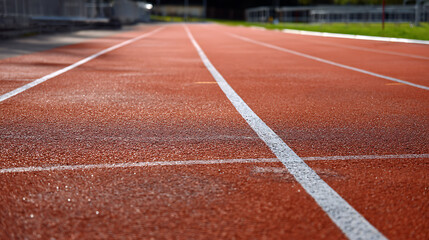 running track in the stadium