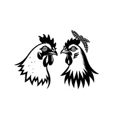 vector illustration of a rooster