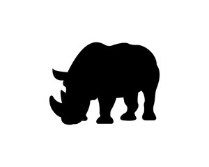 Obraz premium Rhino vector icon illustration design template on white background