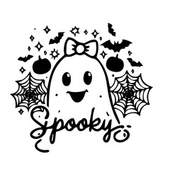 Halloween spooky vector illustration