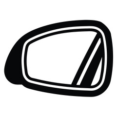 car side mirror vector icon