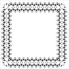 Vintage Ornamental Frame – Elegant Black  Border, JPG, 300 DPI 