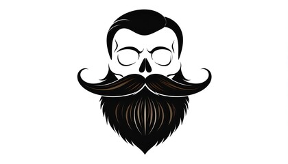 Skull man with mustache