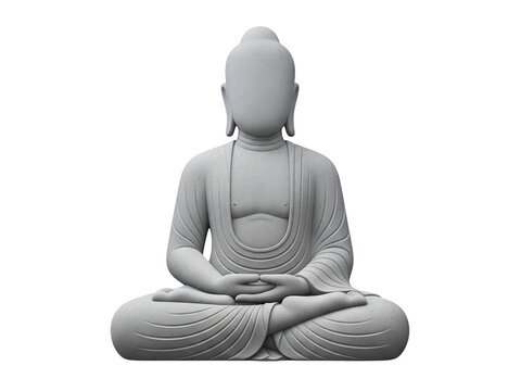 Buddha-Statue isoliert auf transparentem Hintergrund