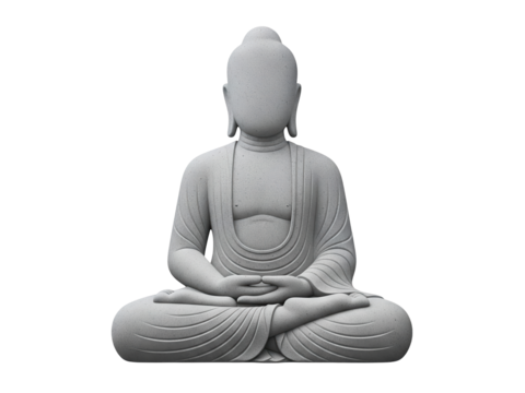 Buddha-Statue isoliert auf transparentem Hintergrund