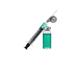 Isolated hypodermic needle and vaccine vial for healthcare concepts and medical treatments