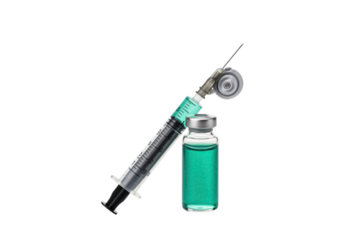 Isolated hypodermic needle and vaccine vial for healthcare concepts and medical treatments