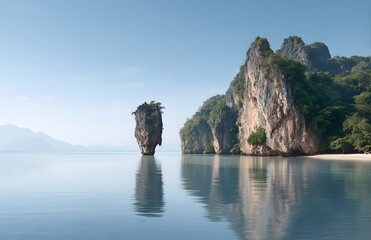 Obraz premium stunning photograph of james bond island in thailand