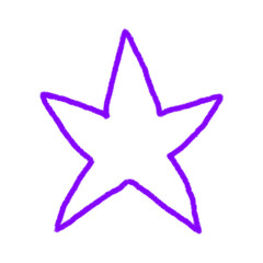 Fototapeta premium Purple star icon scrapbook doodle planner