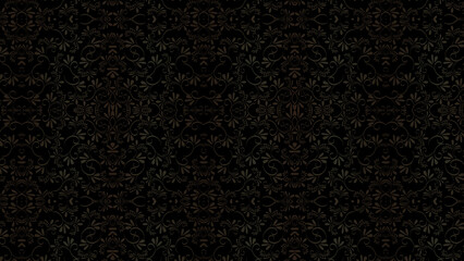 Fototapeta premium Elegant black floral pattern background texture design for luxury and decorative arts