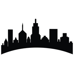Fototapeta premium flat skyline silhouette vector icon