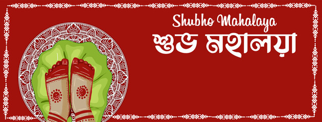 Mahalaya Creative Social Media Post for Durga Puja Celebration. Durga Puja is Biggest Festival in india , happy mahalaya	