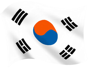 South Korea National Flag Taegeukgi Illustration