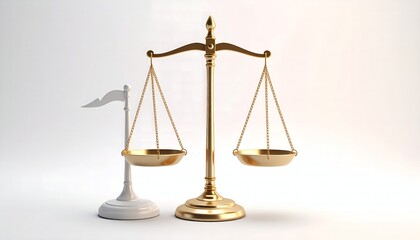 Golden scale of justice.