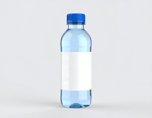 Water bottle Mockup Blue Cap Clean.