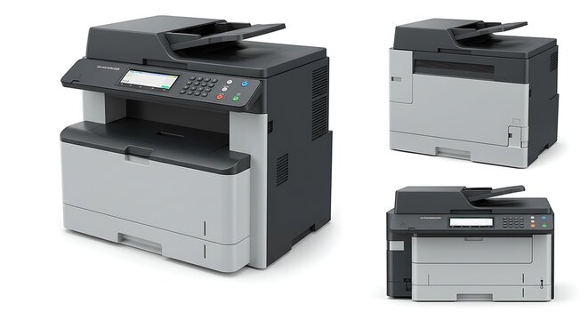 Lexmark cx410de color multifunction printer isolated on white background