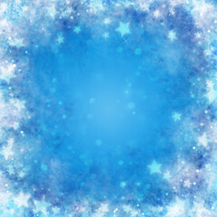 Starry blue background with copy space.