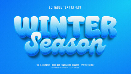 winte season editable text effect premium 