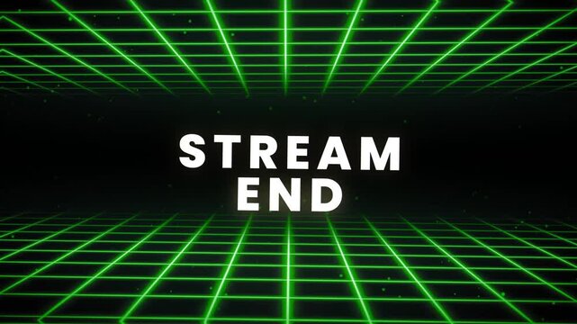 STREAM END GRID green color 4k video.