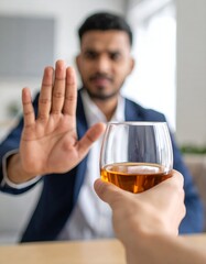 Man Refuses Alcohol Addiction Healthcare.