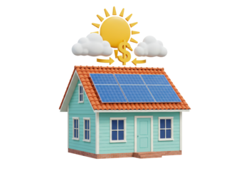 Isolated smart home with solar panels generates revenue, reducing electricity bill