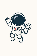 vector illustration of astronaut