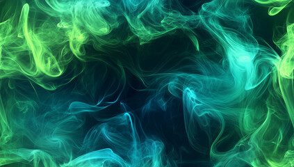 Obraz premium Abstract green and blue watercolor ink patterns