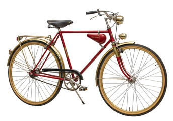 Obraz premium Isolated Classic vintage bicycle on a neutral background for advertisements or promotional use