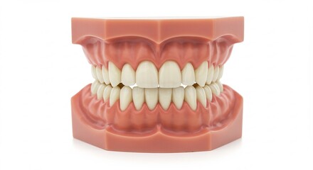 Obraz premium 健康な歯並び 美しい模型 明るく清潔感漂う写真. AI Generated