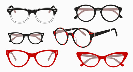 Diverse Eyewear Selection Retro Style Optical Fashion Accessory Collection
