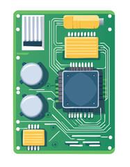 Electronic board with integrated circuits