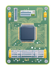Electronic board with integrated circuits