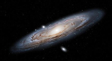 輝く渦巻銀河 神秘的宇宙空間 壮大な眺め. AI Generated