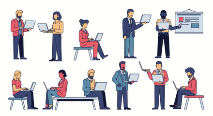 Diverse People Working on Laptops Business Professional Concept