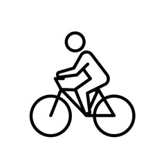 Obraz premium silhouette of a man riding a bike