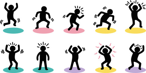 Running and Jumping Silhouettes
