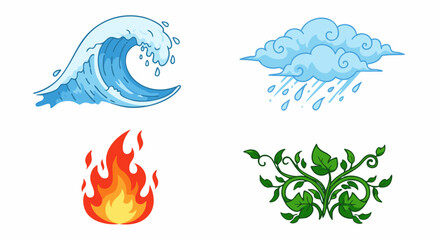 Ocean Wave with a Sun
element of Earth