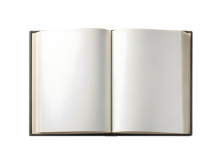 open book with blank pages mockup iisolated on white background  ,PNG. AI Generated