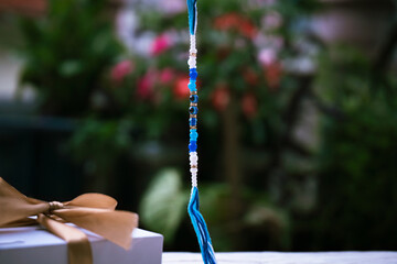 Raksha Bandhan festival in India showing brother and sister bonding with rakhi, sweets, and gifts