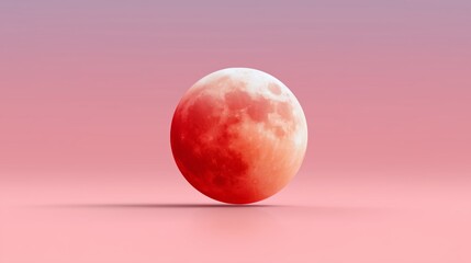 Lunar eclipse illuminates the night sky with a striking red hue during a total lunar event
