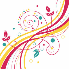 abstract floral background vector illustration