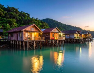 Fototapeta premium house on the lake