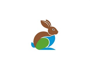 Obraz premium Simple stylized illustration of a rabbit