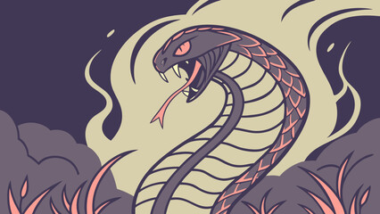 vector illustration of an abstract dragon