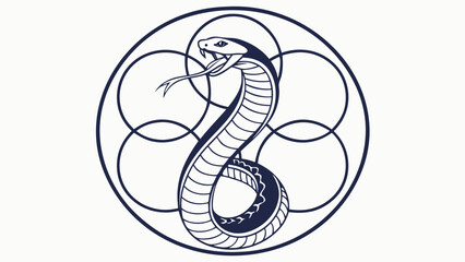 snacke curled inside a circle symmetrical