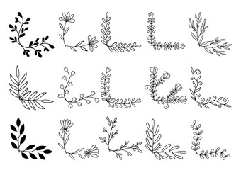 Naklejka premium 0120 flower corner