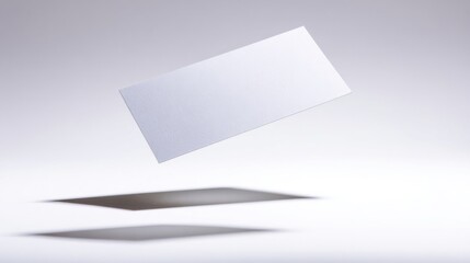 A lightweight rectangular card with a clean minimalist design,