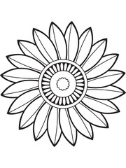 Flower Outline Illustration for Covering Book.