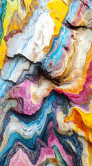 Multicolored artistic texture created with thick oil paints high resolution picture