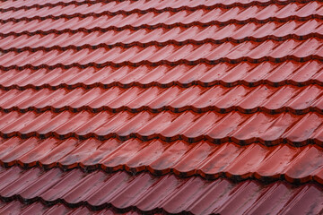 Modern Angled Pattern Roof Tile Close Up Home Architecture